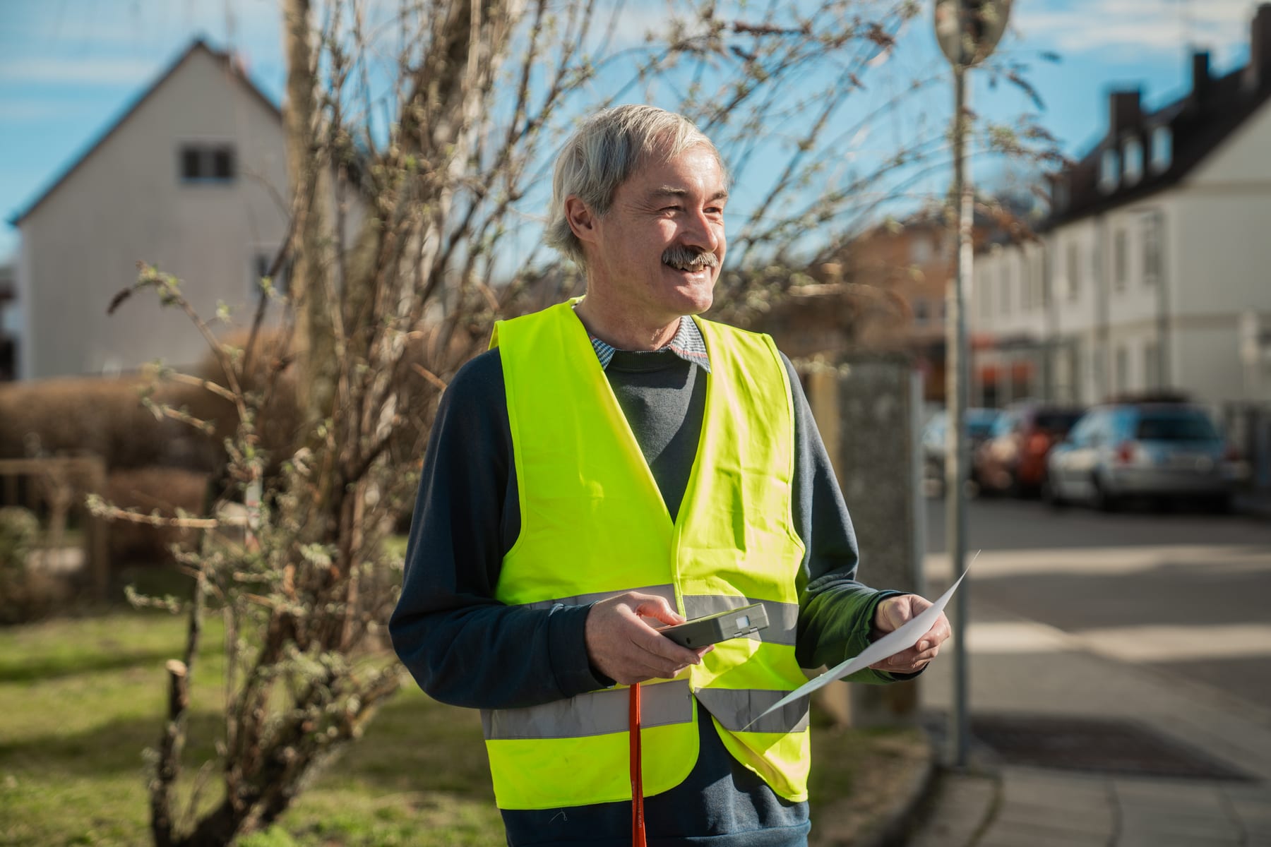 Geschultes Schuh & Co.-Team bei der manuellen Verkehrszählung vor Ort